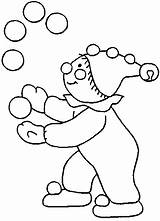 Clown Juggler Coloring Drawings sketch template