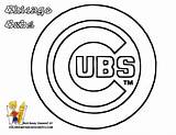 Coloring Pages Cubs Baseball Chicago Logo Mlb Team Kids Stencil Mascot Major League Drawing Sports Printable Boys Red Book Print sketch template