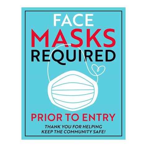 face masks required prior  entry decal excelmark