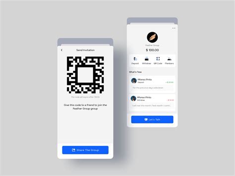 qr code digital wallet mobile ui kit uplabs