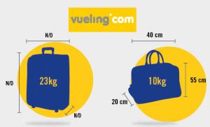 vueling info bagages poids dimensions soute  cabine