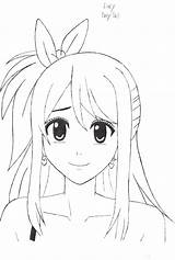 Anime Drawing Fairy Tail Pencil Drawings Coloring Cute Pages Manga Tutorials Easy Lucy Beginners Beginner Heartfilia Gray Draw Tutorial Step sketch template