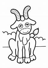 Coloring Goat Pages Horns Parentune Printable Worksheets Cute Books sketch template