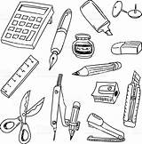 Stationery Clipart Drawing Sketch 색칠 Pencil 공부 그리기 Items School Coloring Drawings 그림 Vector 연필 Sketches Istockphoto 출처 Pages Style sketch template