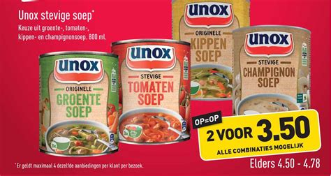 unox stevige soep aanbieding bij aldi foldersnl