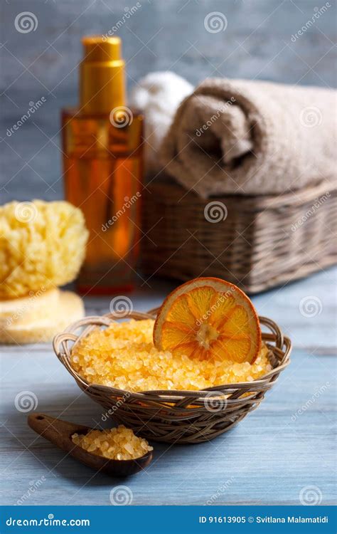 orange spa  wellness setting stock image image  beauty
