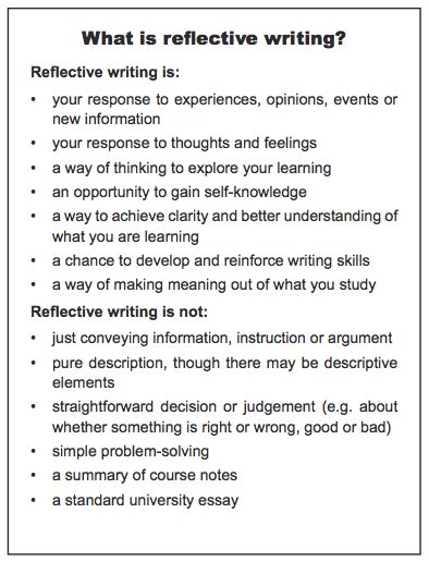 write  professional reflective essay  writing lab