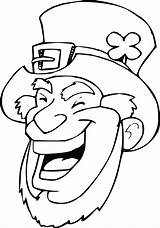 Leprechaun Coloring Printable Template Pages Face Getdrawings sketch template