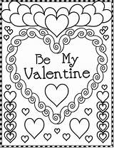 Coloring Printable Valentine Pages Valentines Happinessishomemade Quotes sketch template