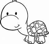 Coloring Tortoise Turtle Cute Cartoon Clipart Wallpapers Wallpaperaccess sketch template