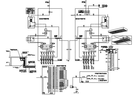 electrical riser diagram  installation details  villa dwg file cadbull