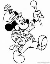 Mickey Coloring Mouse Pages Parade Disney Disneyclips Heading sketch template
