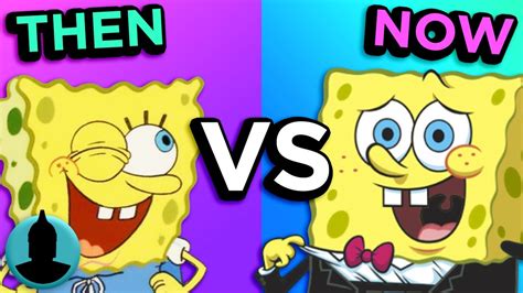 spongebob squarepants then vs now evolution of spongebob tooned up s3 e15 youtube
