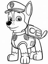 Paw Patrol Coloring Pages Boys Chase Printable Supercoloring Via sketch template