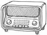 Radio Drawing Vintage Drawings Istockphoto Illustration Stock Freeimages Istock Getty sketch template