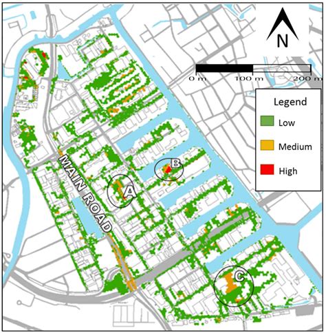 risk map  spaanse polder      medium  high risk locations  scientific