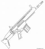 Scar Rifle Fn Assault sketch template