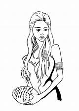 Daenerys Targaryen Thrones Salvato Designlooter sketch template