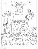 Despicable Coloring Pages Printable Animated Print Film Look Other sketch template