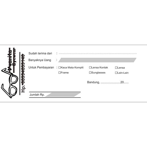 Contoh Kwitansi Optik Kacamata Homecare24
