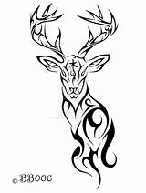 Tribal Tattoo Deer Designs Tattoos Clipart Head Drawing Clip Hunting Drawings Deviantart Stencil Doe Tatoo Nice Stag Animal Clipartix Maori sketch template