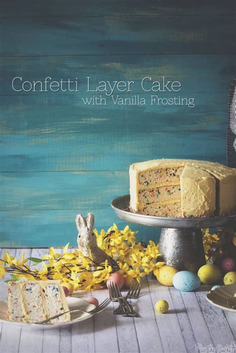 confetti layer cake with vanilla frosting kita roberts passthesushi