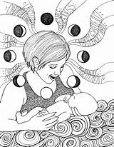 Pregnancy Mindful Stress Birth Doula sketch template