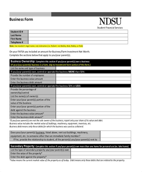 sample business forms   ms word