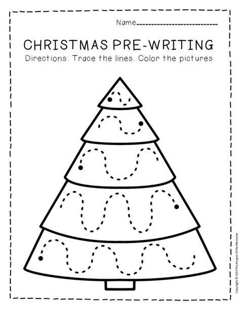 printable pre writing christmas preschool worksheets  preschool
