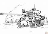 Sherman Oorlog Supercoloring sketch template