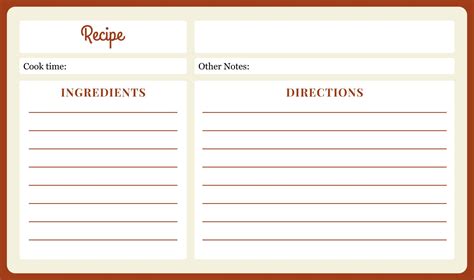 blank recipe cards    printables printablee