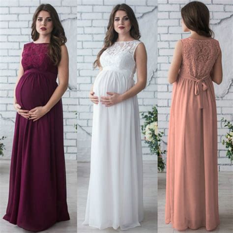 maternity clothing dress sleeveless pregnant woman party holiday