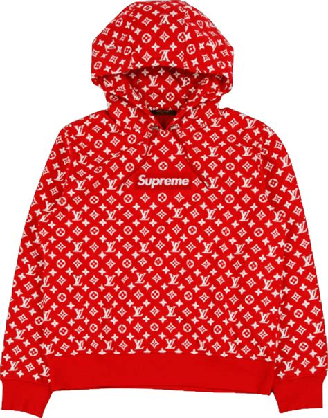 supreme  louis vuitton box logo hooded sweatshirt red ss