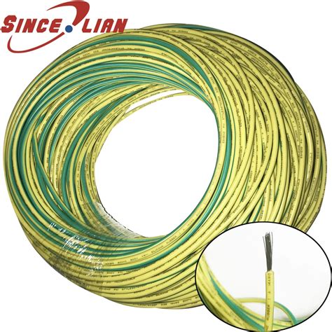 silicone wire ground wire soft high temperature ul awg yellow green  color