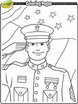 Veterans Soldier Crayola Veteran Military Everfreecoloring Cadete Troops Getdrawings Capitan sketch template