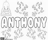 Anthony Name Coloring Male sketch template