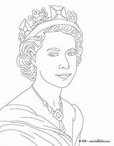 Coloring Pages Colouring Queen Elizabeth Ii Princess sketch template