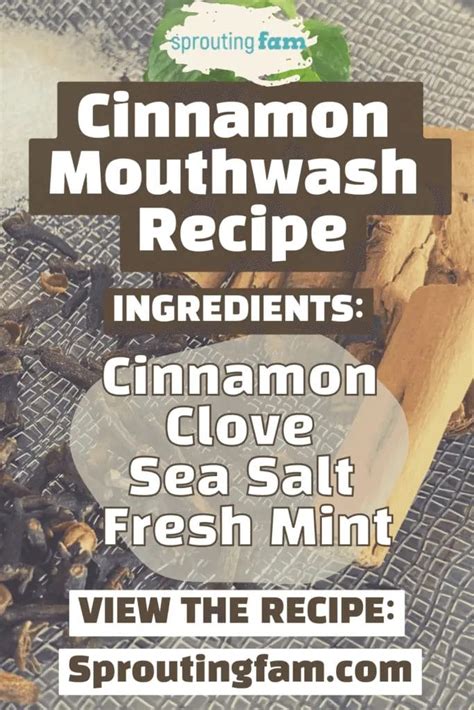 homemade clove and cinnamon mouthwash recipe sprouting fam