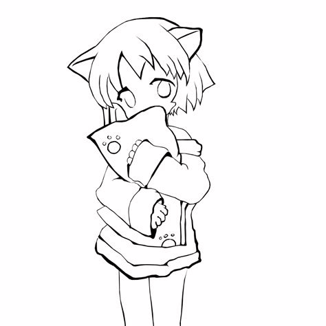 image result  anime wolf girl chibi outline anime wolf girl wolf