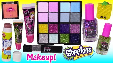 makeup shopkins fun pink fizz glamour makeup box eyeshadows nail