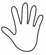 Printable Handprint Hand Clipart Library Foot sketch template