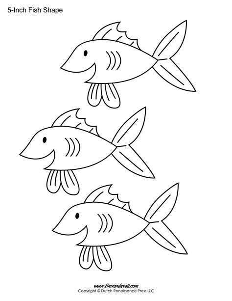 printable fish cutouts coloring home
