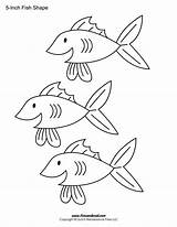 Fish Printable Shape Templates Cutouts Coloring Template Kids Shapes Blank Printables Preschool Clipart Pages Library Reef Coral Inch Popular sketch template