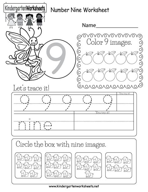 number  worksheets  kindergarten printable kindergarten worksheets