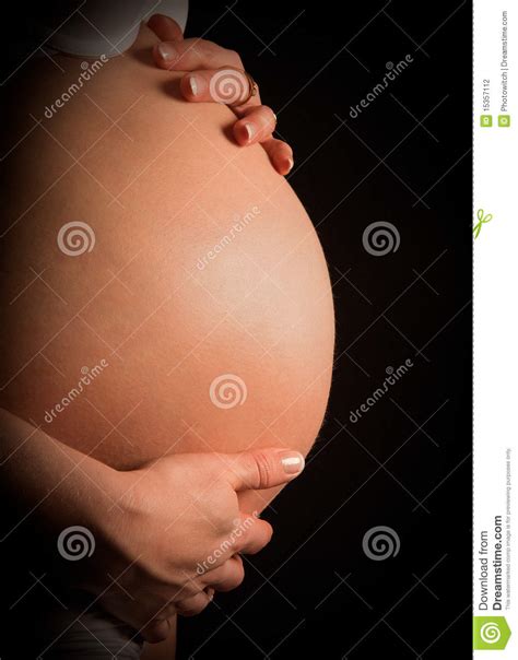 acht maanden zwangere buik stock foto image  bedrijf