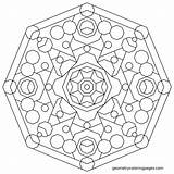 Coloring Pages Geometry Sacred Mandala Geometric Getdrawings Drawing Popular sketch template