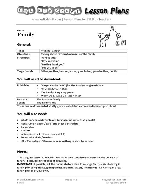 preschool  family lesson plan   lesson plan examples  vrogue