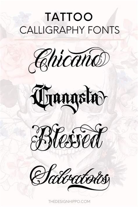 tattoo calligraphy fonts