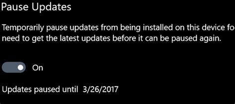 pause windows  updates     days