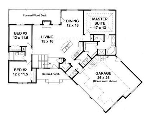 house plans  car garage bonus room ideas